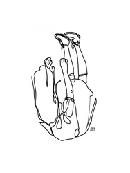 Minimalistische omgekeerde figuur