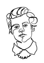 Portret met peinzende blik