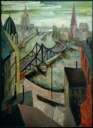 De IJzeren Brug in Frankfurt am Main
