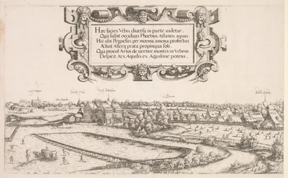 Panoramisch uitzicht op Neurenberg: Linker gedeelte, 1552