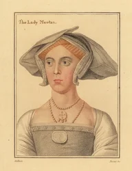 Joan, Lady Meutas, hofdame van Jane Seymour, 1812 (gravure)