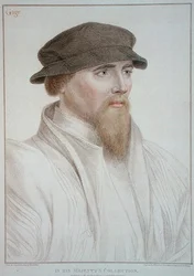 Portret van John Gaye (overleden 1557) gegraveerd door Francesco Bartolozzi (1727-1815) 1796