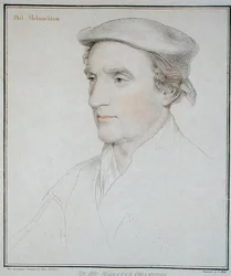 Portret van Philip Melanchton (1497-1560) gegraveerd door Fransesco Batolozzi (1727-1815) 1792