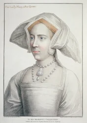 Portret van Lady Mary na koningin (1516-58) gegraveerd door Francesco Bartolozzi (1727-1815) 1796