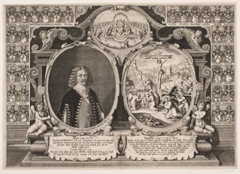 Niels Windet naar Grundet en een voorstelling van Christus aan het kruis