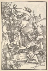 Christus aan het kruis genageld, verso: Christus aan het kruis genageld, uit Speculum Passionis Domini