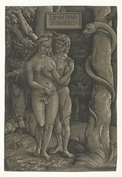 Verzoeking van Adam en Eva in het paradijs