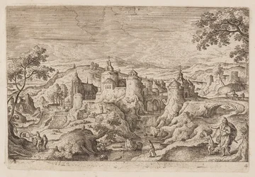 Plaat 4, uit Landschappen met scènes uit het Oude en Nieuwe Testament en Ovidius