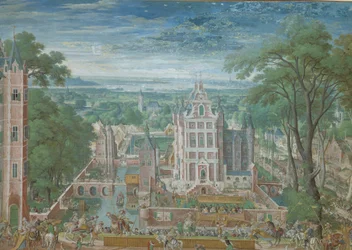 Toernooi buiten een kasteel