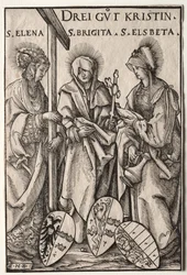 De Drie Christelijke Heldinnen: Heiligen Helena, Brigida en Elizabeth