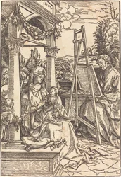 Sint Lucas schildert het portret van de Maagd