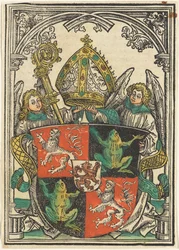 Het wapen van Wigeleus von Fröschel, bisschop van Passau