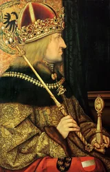 Portret van Frederik III 1415-1493, Heilige Roomse Keizer, eind 15e eeuw