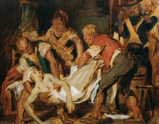 De berging van het lichaam van Jean-Paul Marat