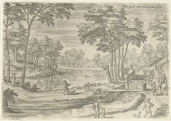 Gezicht op het kanaal van Elsene (Gezichten uit de omgeving van Brussel)