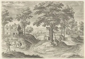 Gezicht op het leprozenhuis van Scheut (Gezichten uit de omgeving van Brussel)