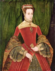 Portret van een Vrouw, 16 jaar, eerder geïdentificeerd als Mary Fitzalan, Hertogin van Norfolk