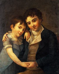 Portret van Franz Xaver Wolfgang (1791-1844) en Karl Thomas (1784-1858), zonen van Wolfgang Amadeus Mozart (1756-1791)