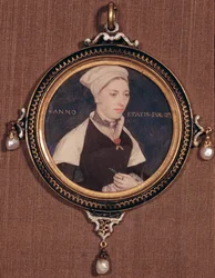 Miniatuurportret van Jane Small, voorheen bekend als mevrouw Robert Pemberton, ca. 1540