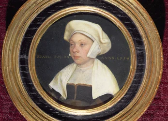 De vrouw van een hoogwaardigheidsbekleder aan het hof van Koning Hendrik VIII, 1534