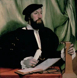Onbekende heer met muziekboeken en luit, c.1534