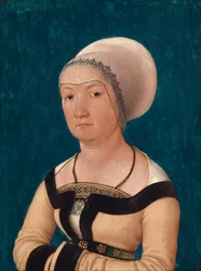 Portret van de vrouw van Jörg Fischer op 34-jarige leeftijd