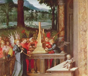 Maagd, kind en heiligen (detail)