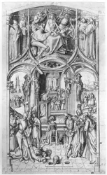 voorbereidende tekening voor "Basilica San Paolo fuori le mura".