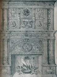 Tekening van schoorsteenmantel, ca. 1537