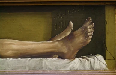 Het lichaam van de dode Christus (detail)