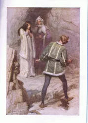 Wat is het? een geest? (De Storm), uit De Volledige Werken van Shakespeare gepubliceerd door George Harrap & Co Ltd, 1920s