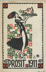Nieuwjaarskaart: Proost 1911