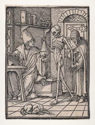 De dokter of arts, uit De dans van de dood, ca. 1526, gepubliceerd 1538