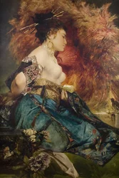 Een Japanse vrouw, ca. 1870