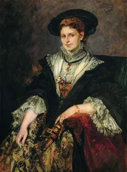 Portret van Bertha von Piloty, 1872-1873