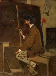 Zelfportret voor de ezel, voor 1868