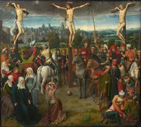 Calvarie drieluik, centraal paneel, 1480s