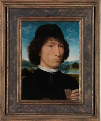 Portret van een man met een Romeinse medaille