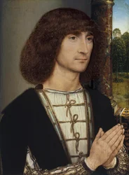 Portret van een jonge man die bidt, ca. 1485