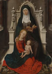 Paneel van een diptiek: Sint-Anna te Drieën (afgescheiden buitenzijde van inv. nr. 5)