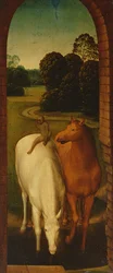 Twee Paarden in een Landschap