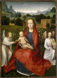 Maagd en kind en twee engelen