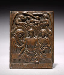 De dode Christus ondersteund door de Maagd Maria en Sint Jan, 1427-1467