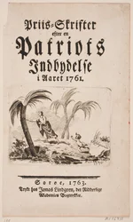 Titelblad met vignet voor "Priis-Skrifter na een patriottische uitnodiging in het jaar 1761"