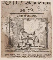 Titelvignet voor "Bii-Kuben voor het Jaar 1761", Deel V