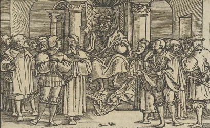 Vertegenwoordigers van Athene en Korinthe aan het Hof van Archidamas, Koning van Sparta