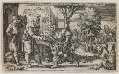 Vertrek van de verloren zoon, uit de serie "De geschiedenis van de verloren zoon".