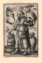 Boerin op de Markt: Zum Wein wolt wir Laufen (Naar de Wijn zullen we Rennen)