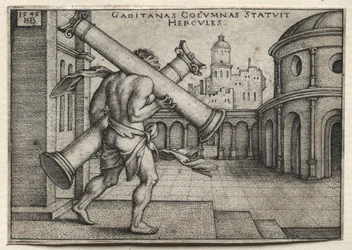 De Arbeid van Hercules: Hercules die de Zuilen van Gades Draagt