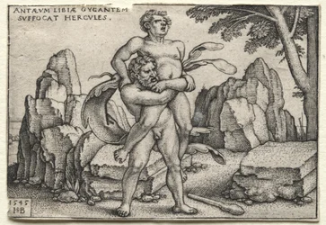 De werken van Hercules: Hercules verplettert Antaeus